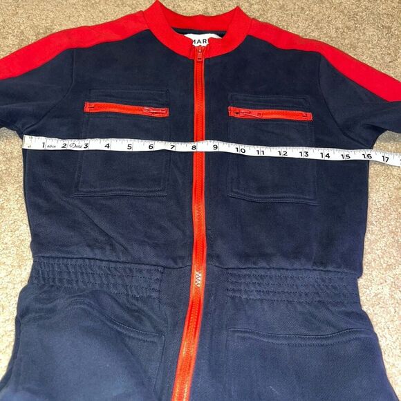 LF Markey (Size 0) Boilersuit Blue Red Pockets Workwear Winter Skiing - Picture 11 of 16